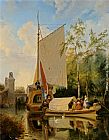 Wijnandus Johannes Josephus Nuyen The Boating Party painting